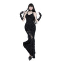 Gothic Meerjungfrauen Maxikleid mit Jacquardmuster