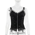 Gothic Rosen Haltertop