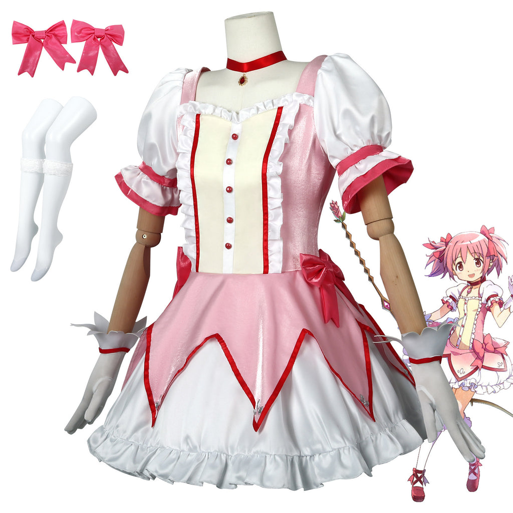 Magische Heldin Cosplay Kostüm mit Schleife