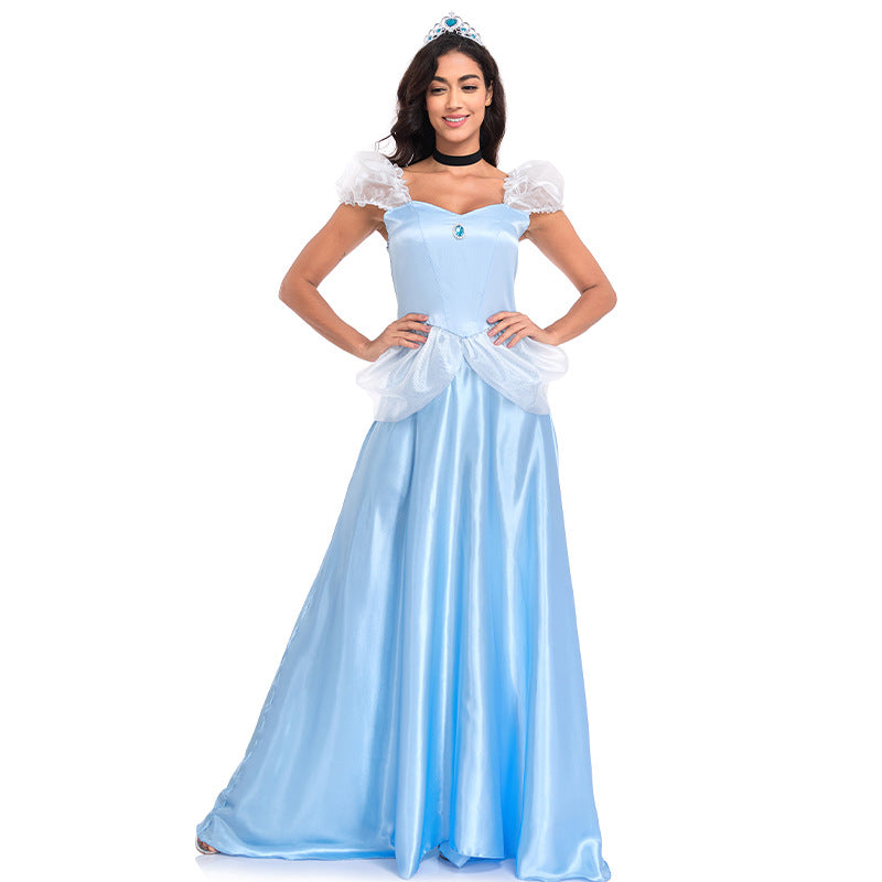 Märchenprinzessin Cosplay Kleid mit Krone