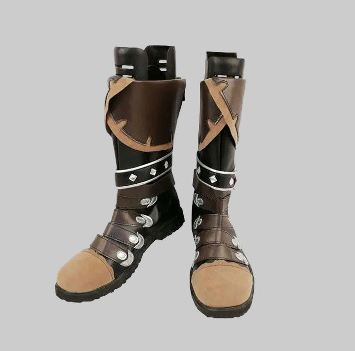 Fantasy Cosplay Stiefel aus Kunstleder