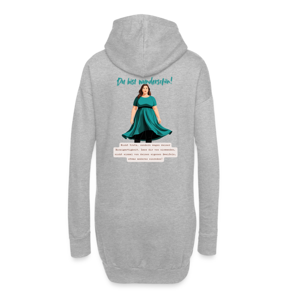 Du bist wunderschön! - Hoodie-Kleid - heather grey