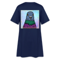Tierische Taubenliebe, weiches Kleid aus T-Shirtstoff - light navy