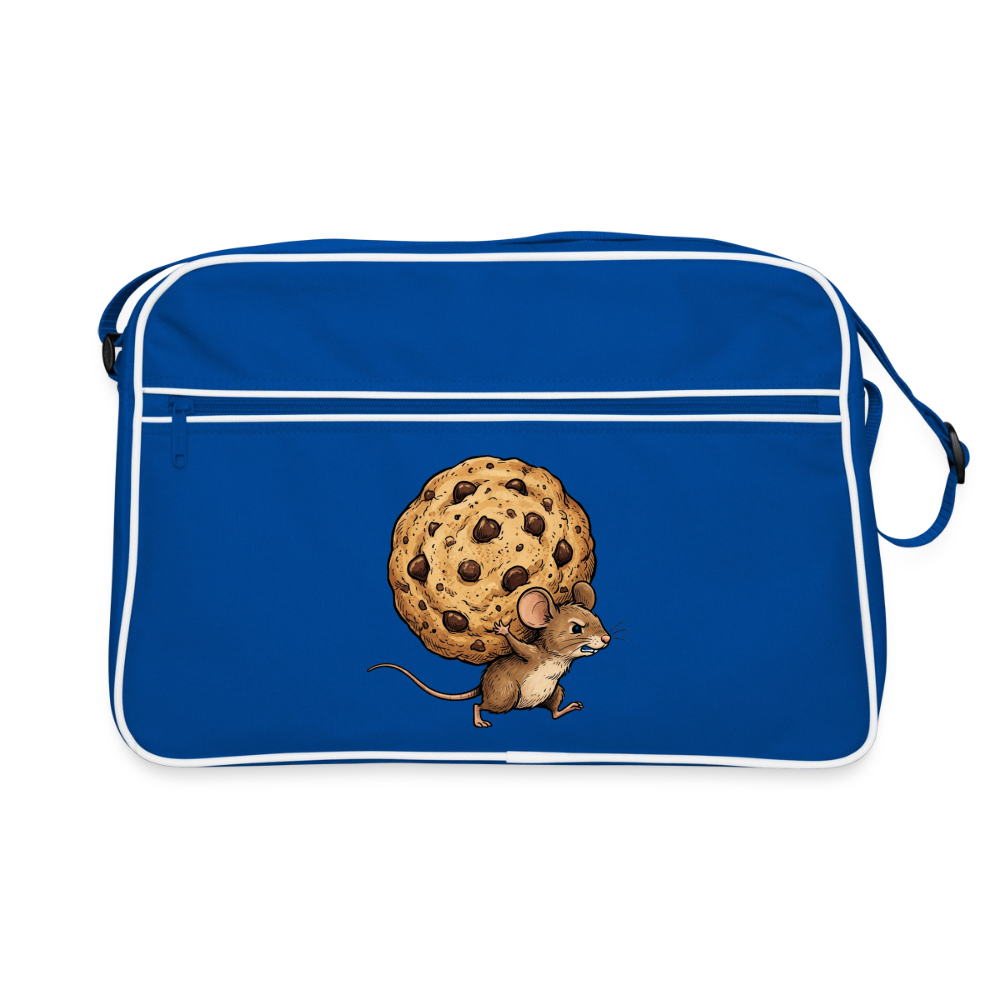 Nur das Nötigste - Retro Bag - blue/white