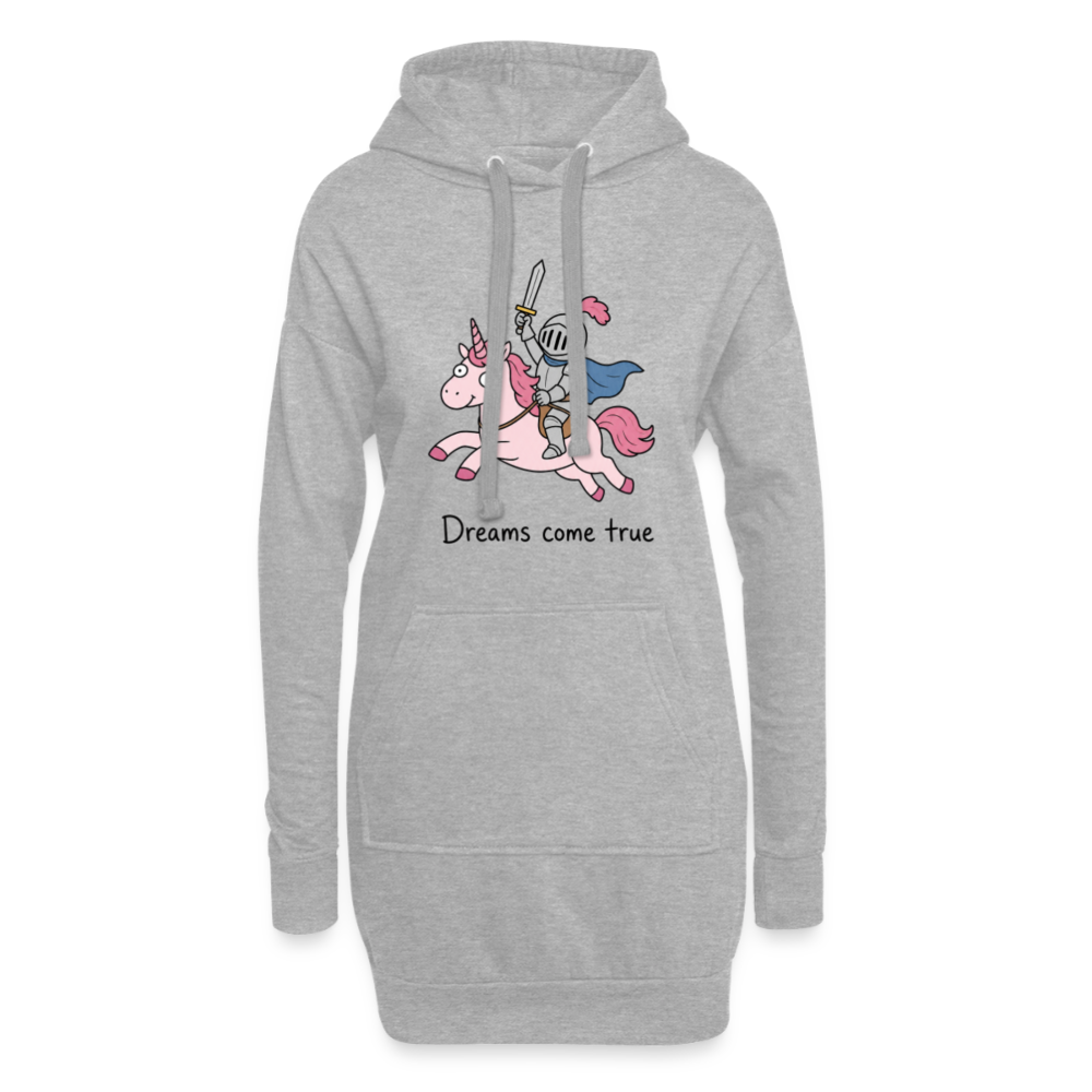Dreams Come True - Hoodie Kleid - heather grey