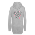Madame Butterfly, gemütliches Hoodie-Kleid in Premium-Qualität - heather grey