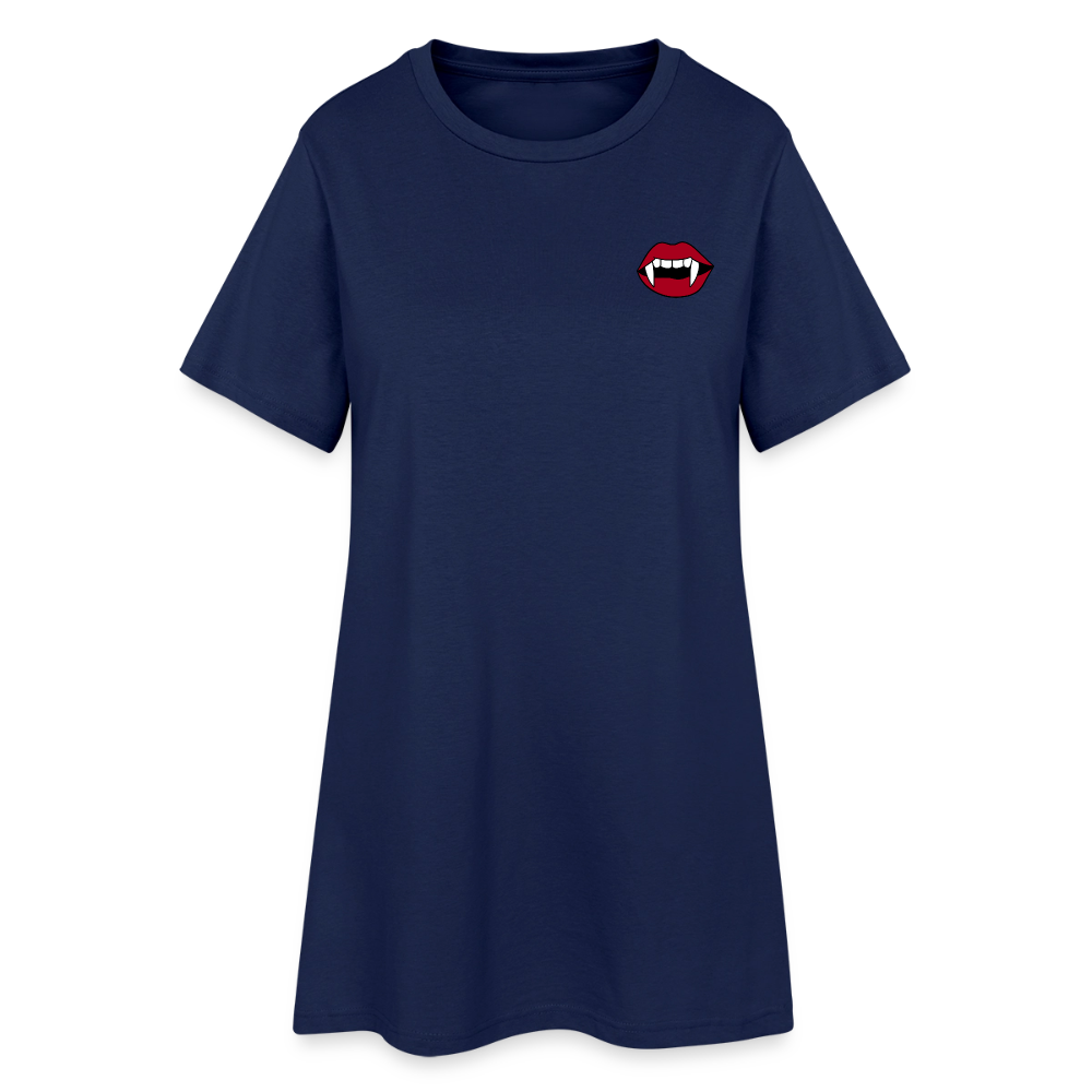Manga Vampir, weiches Kleid aus T-Shirtstoff - light navy