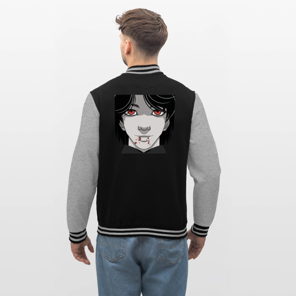 College Sweat JacketManga Vampir, weiche Collegejacke in Premium-Qualität - black/heather grey