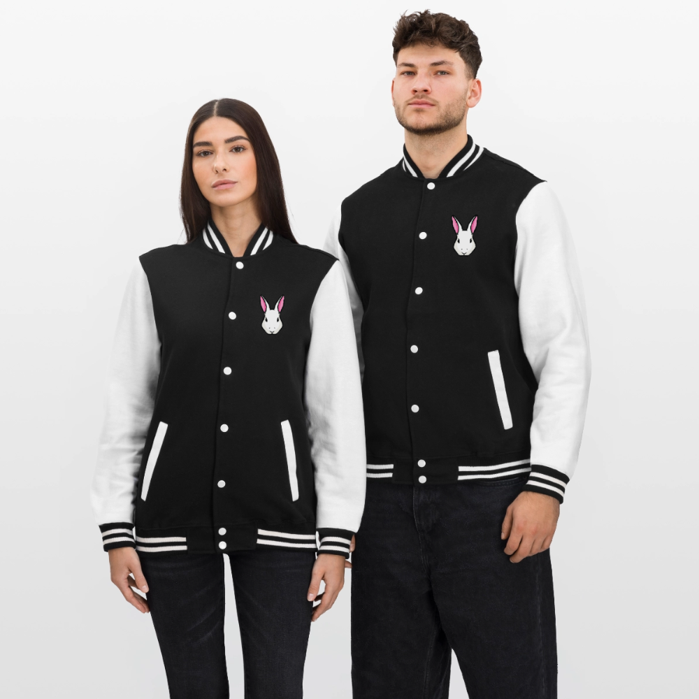 "Drink me" inspiriert von Alice im Wunderland, weiche Collegejacke in Premium-Qualität - black/white