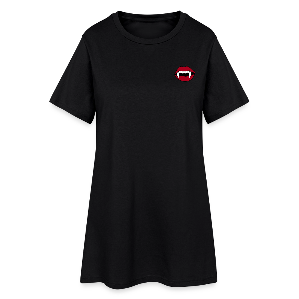 Manga Vampir, weiches Kleid aus T-Shirtstoff - black