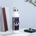 Mr Bones,  Thermoflasche, Trinkflasche aus Edelstahl mit Bambus-Verschluss in  400ml, 500 ml oder 750ml - white