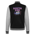 Kassettenkind-Nostalgie-Edition, weiche Collegejacke in Premium-Qualität - black/heather grey