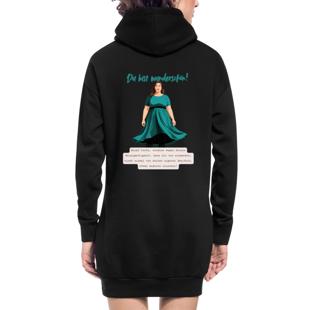 Du bist wunderschön! - Hoodie-Kleid - black