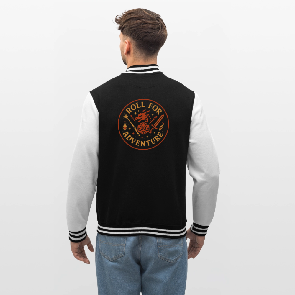 Rollenspiel "Epic Roll", weiche Collegejacke in Premium-Qualität - black/white