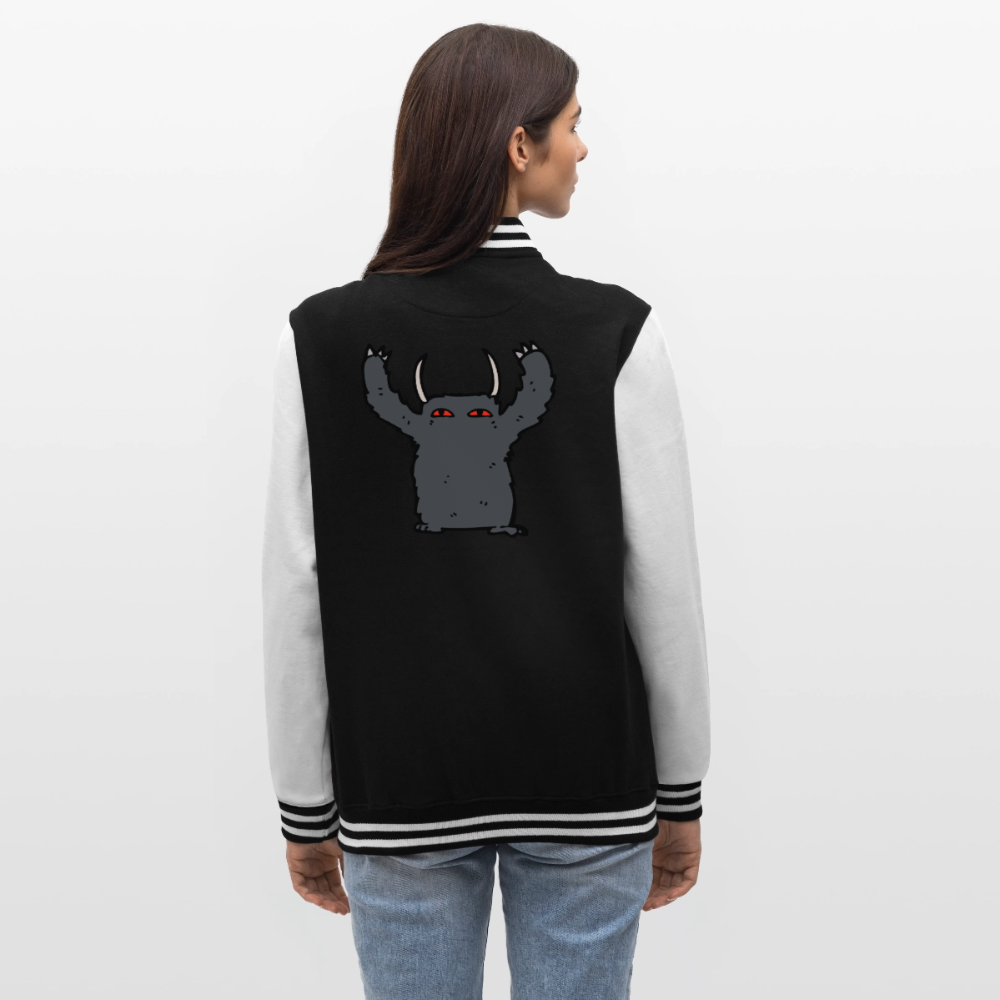 Buh! Monster,  Collegejacke aus hochwertigem Baumwollmix - black/white