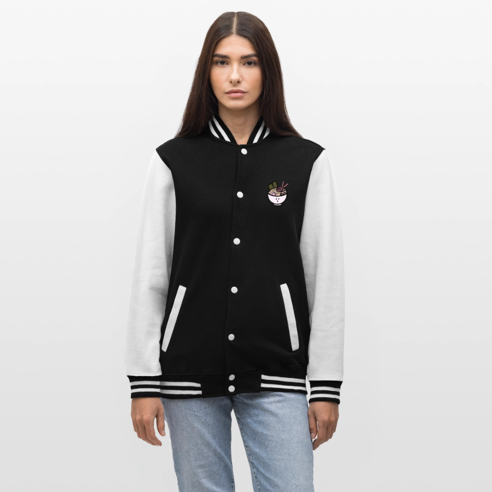 Panda Ramen, Collegejacke aus hochwertigem Baumwollmix - black/white