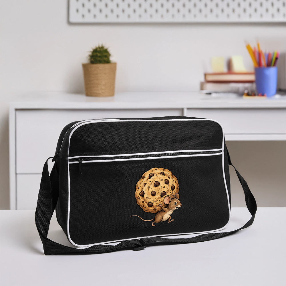 Nur das Nötigste - Retro Bag - black/white