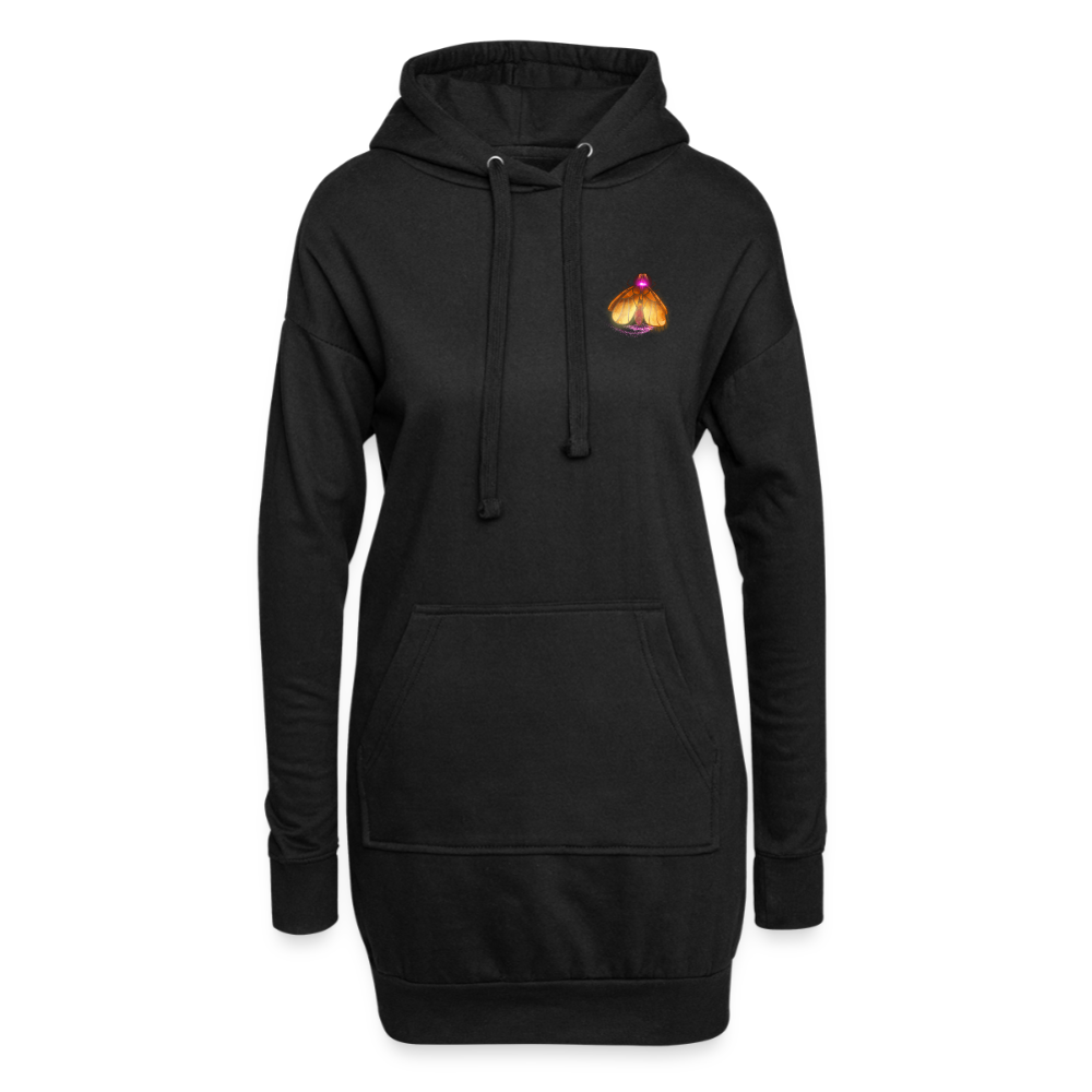 Leuchtkäfer, gemütliches Hoodie-Kleid in Premium-Qualität - black