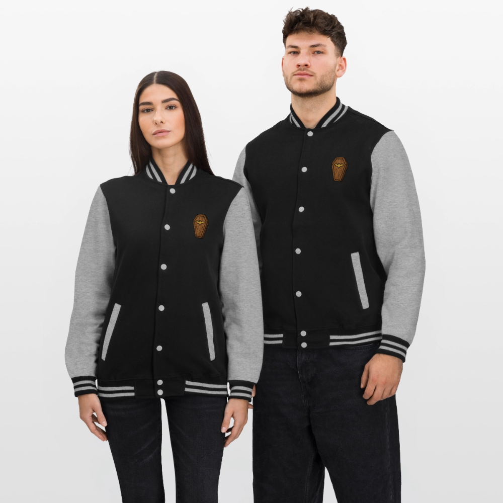 Friedhof der Vampire, weiche Collegejacke in Premium-Qualität - black/heather grey
