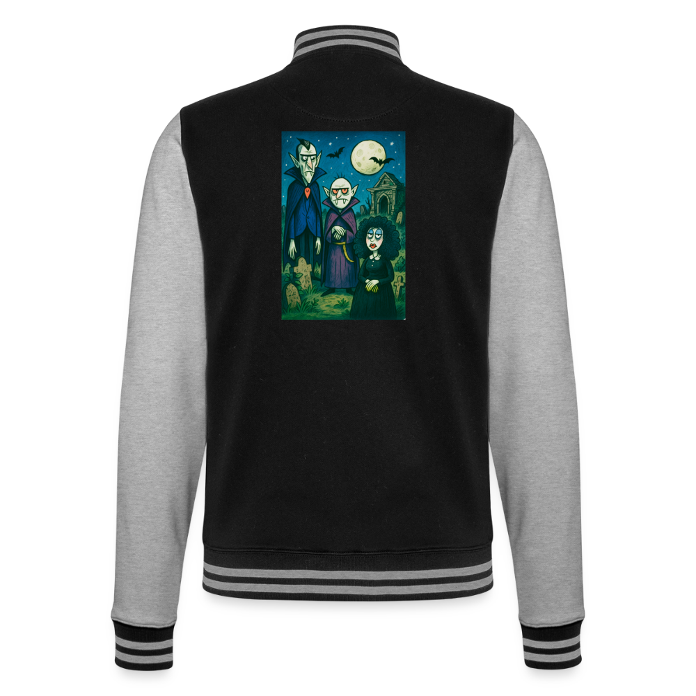 Friedhof der Vampire, weiche Collegejacke in Premium-Qualität - black/heather grey