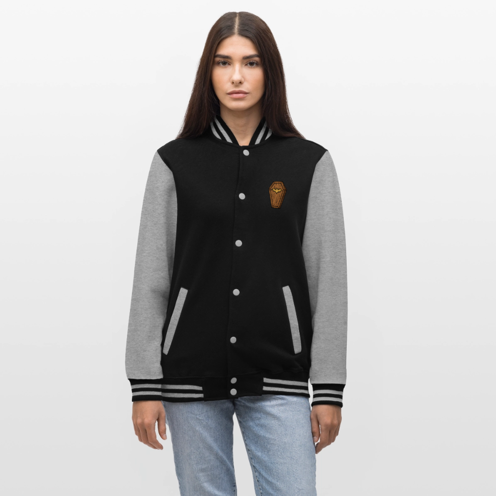 Friedhof der Vampire, weiche Collegejacke in Premium-Qualität - black/heather grey