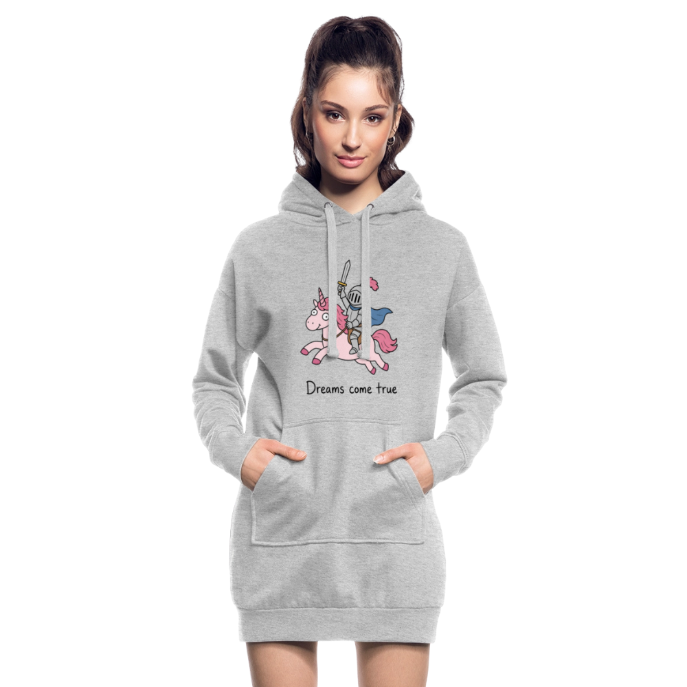 Dreams Come True - Hoodie Kleid - heather grey