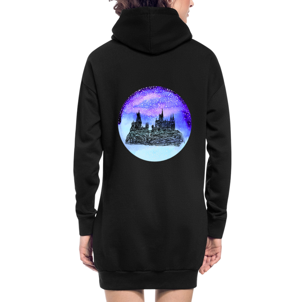 Winter in der Schule für Magie-Begabte, gemütliches Hoodie-Kleid in Premium-Qualität - black