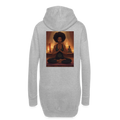 Namaste die Zweite, gemütliches Hoodie-Kleid - heather grey