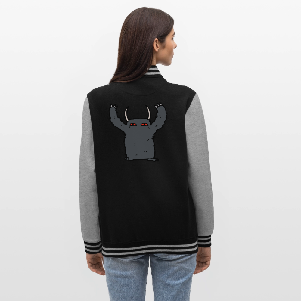 Buh! Monster,  Collegejacke aus hochwertigem Baumwollmix - black/heather grey