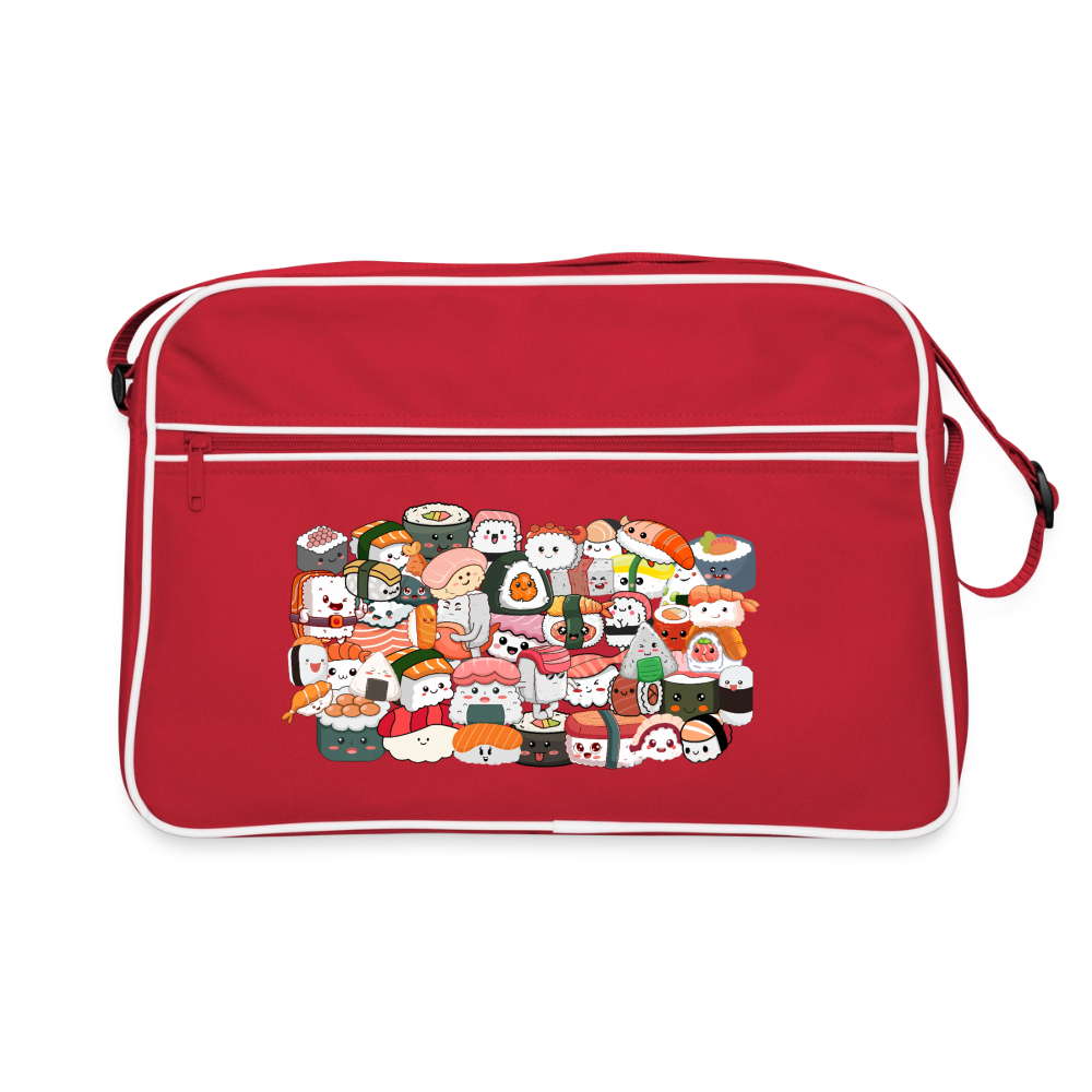 Cute Sushi Retro-Bag, Umängetäsche - red/white