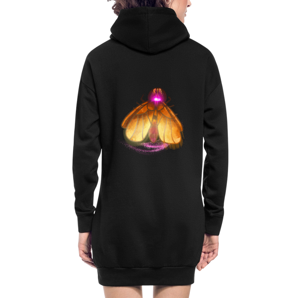 Leuchtkäfer, gemütliches Hoodie-Kleid in Premium-Qualität - black