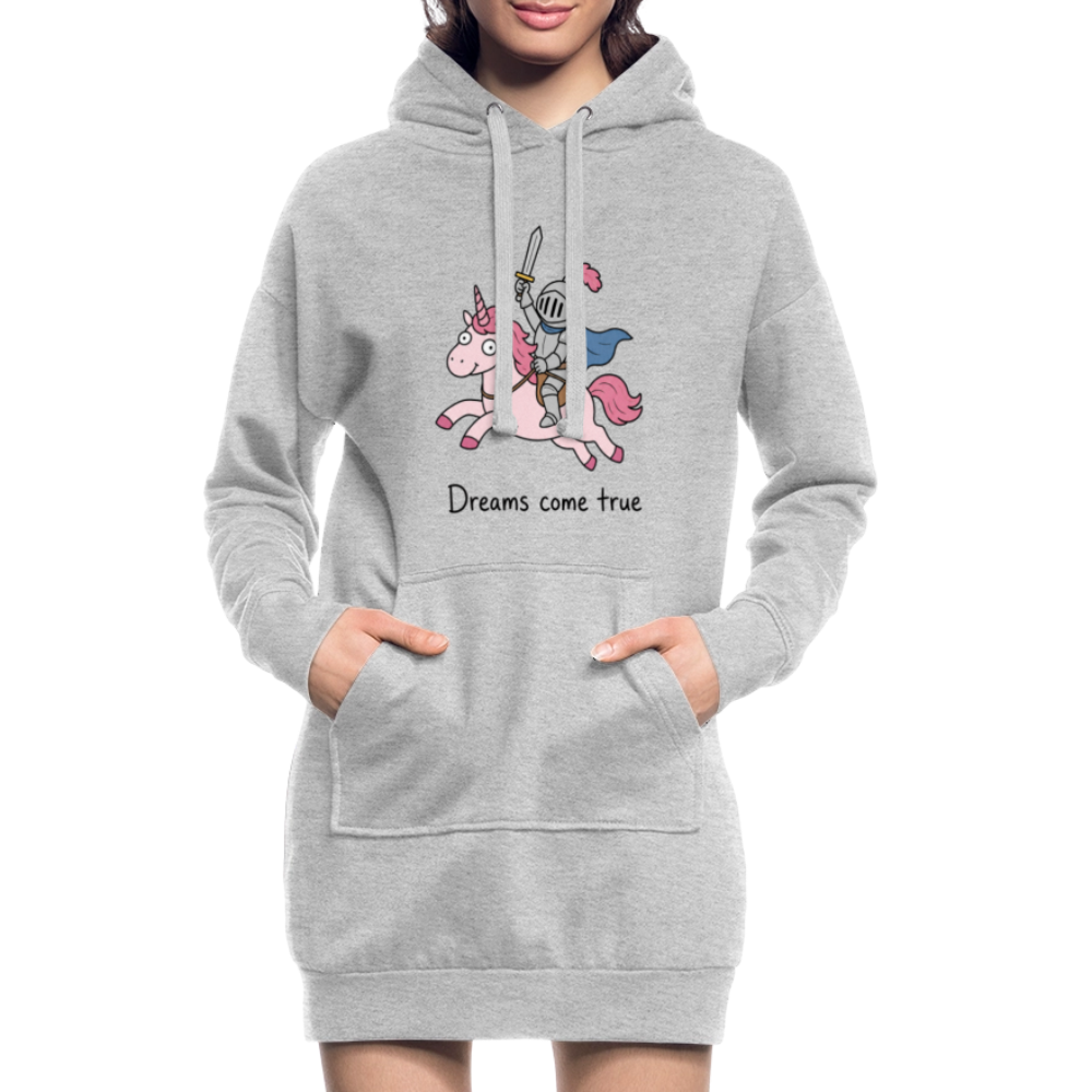 Dreams Come True - Hoodie Kleid - heather grey