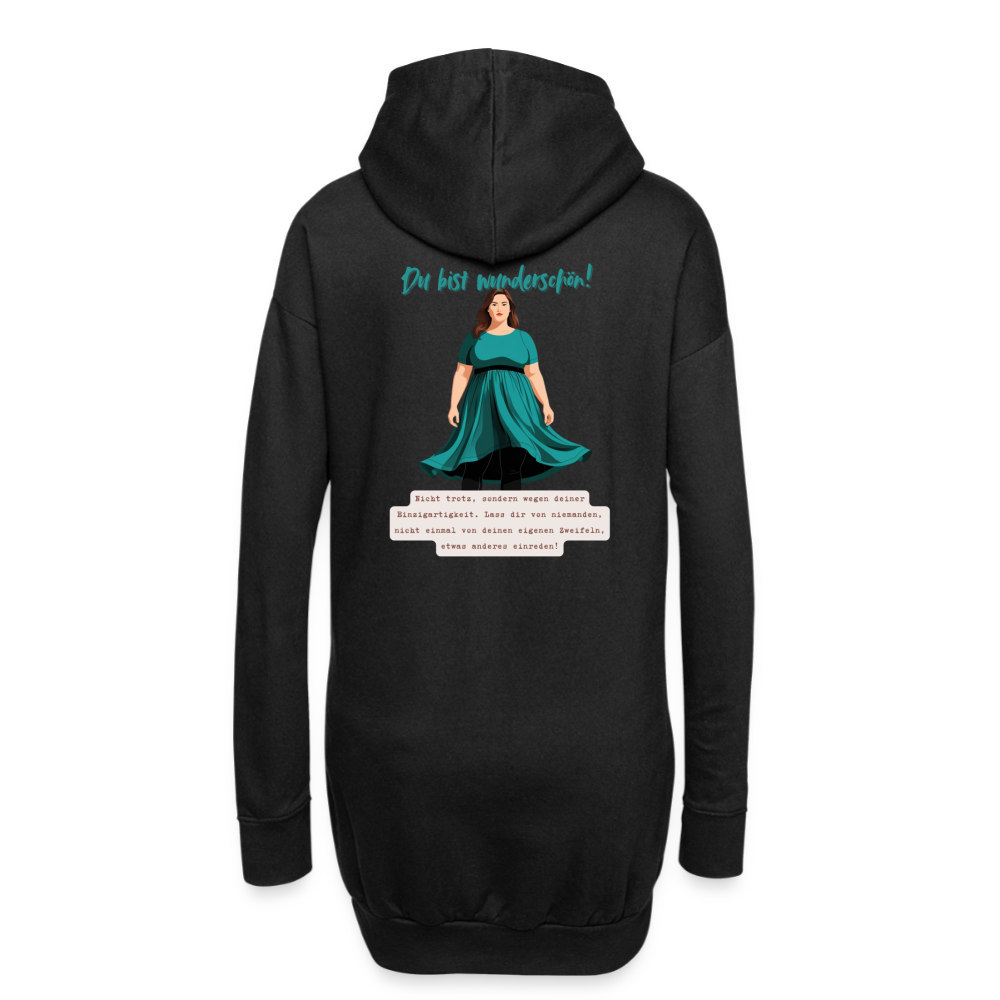 Du bist wunderschön! - Hoodie-Kleid - black