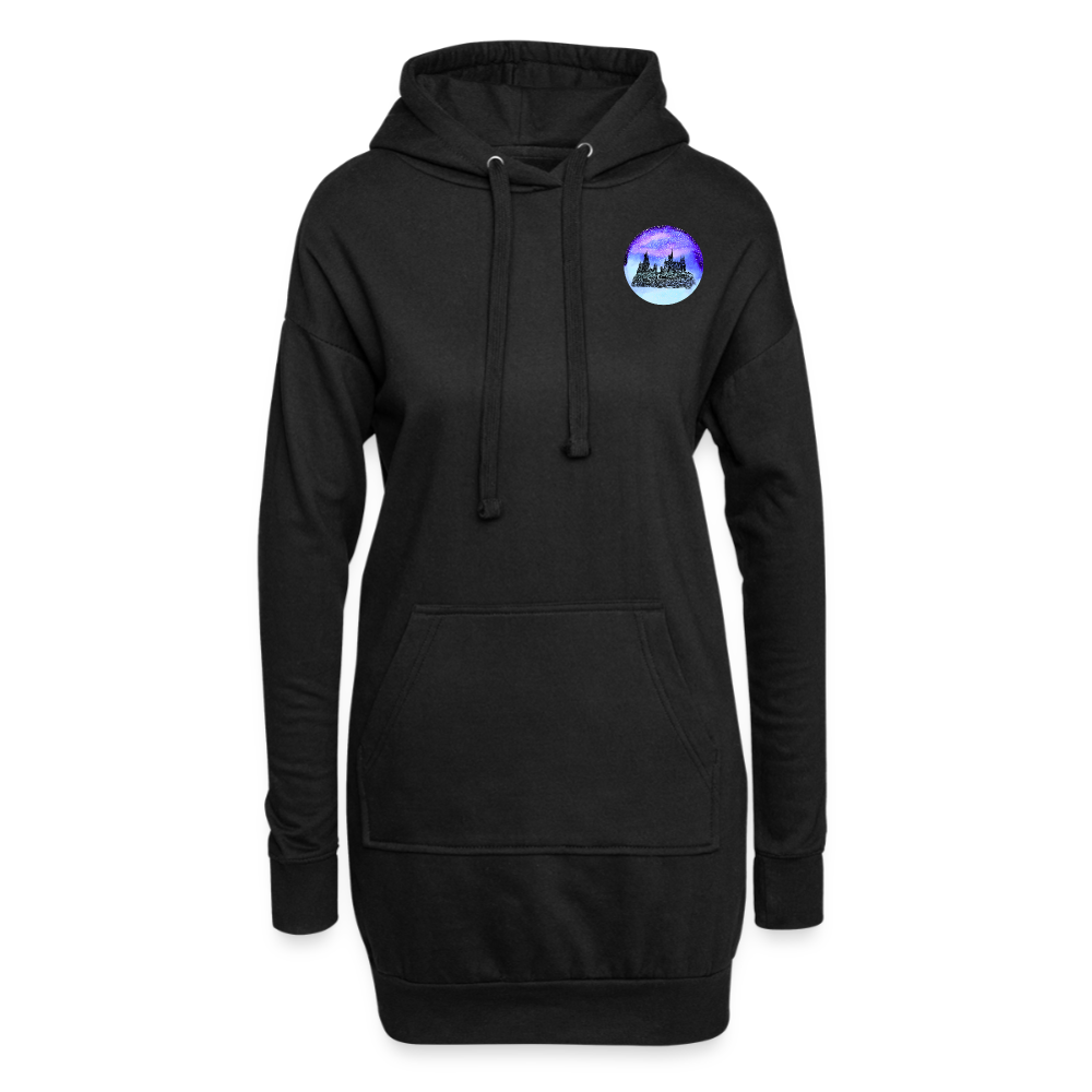 Winter in der Schule für Magie-Begabte, gemütliches Hoodie-Kleid in Premium-Qualität - black