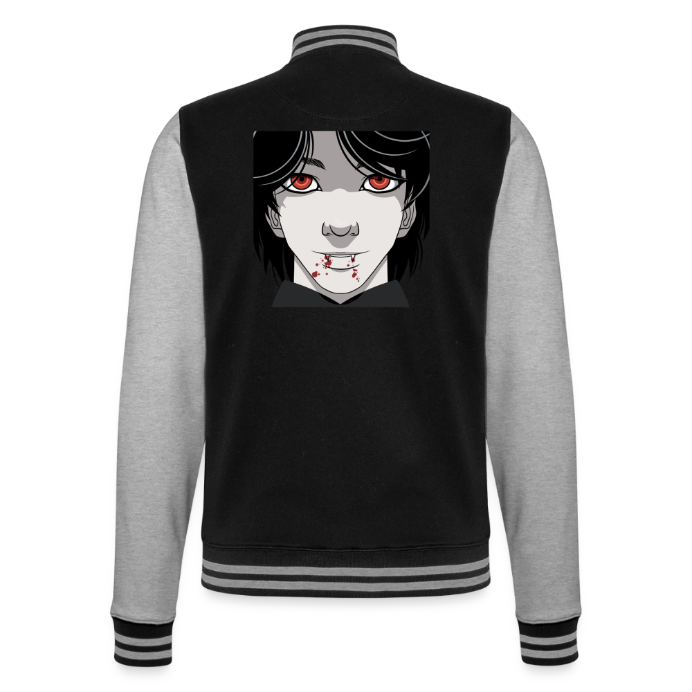 College Sweat JacketManga Vampir, weiche Collegejacke in Premium-Qualität - black/heather grey
