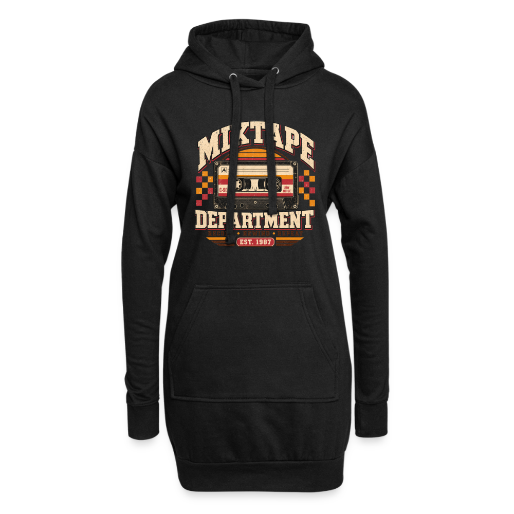 Mixtape Department - Hoodie Kleid - black