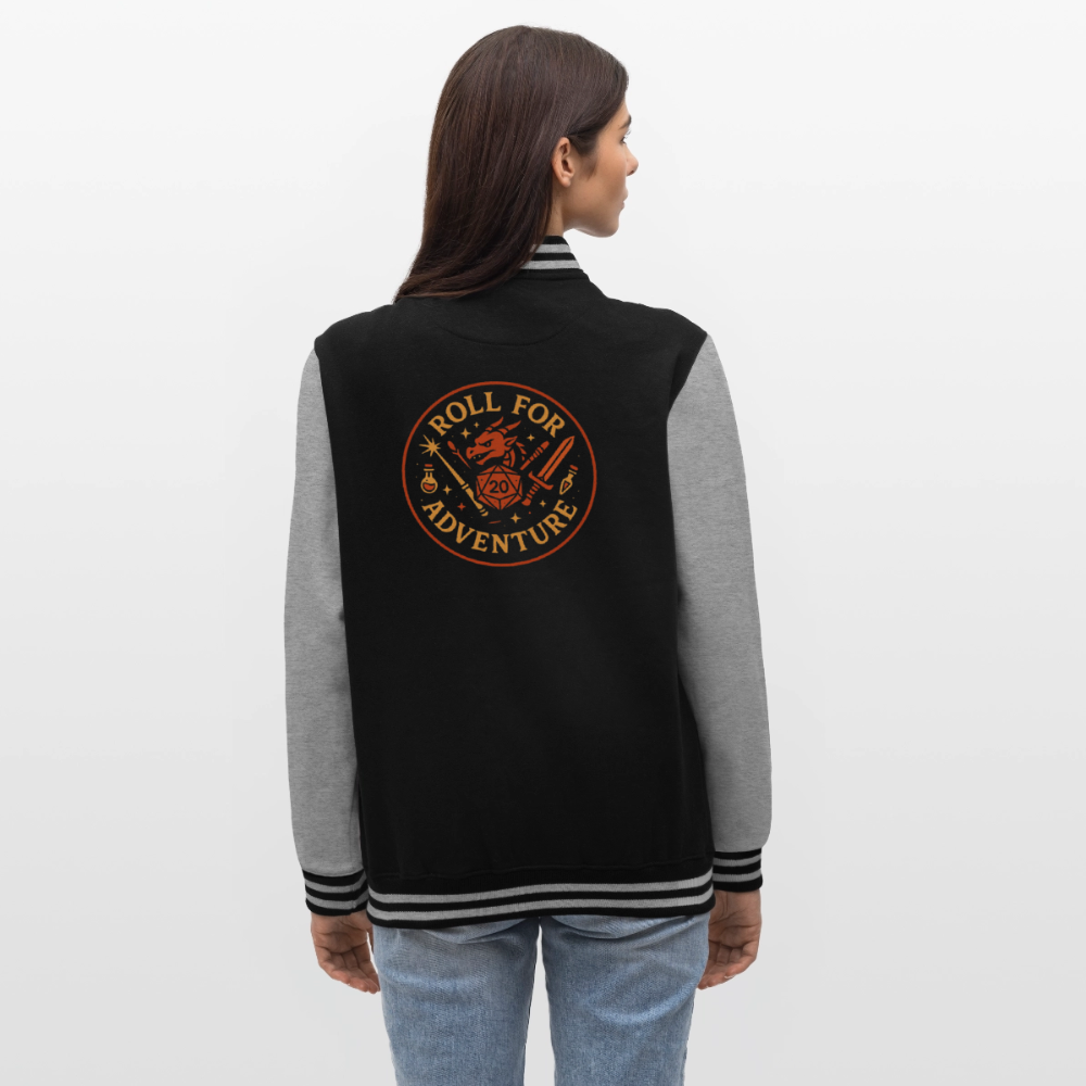 Rollenspiel "Epic Roll", weiche Collegejacke in Premium-Qualität - black/heather grey