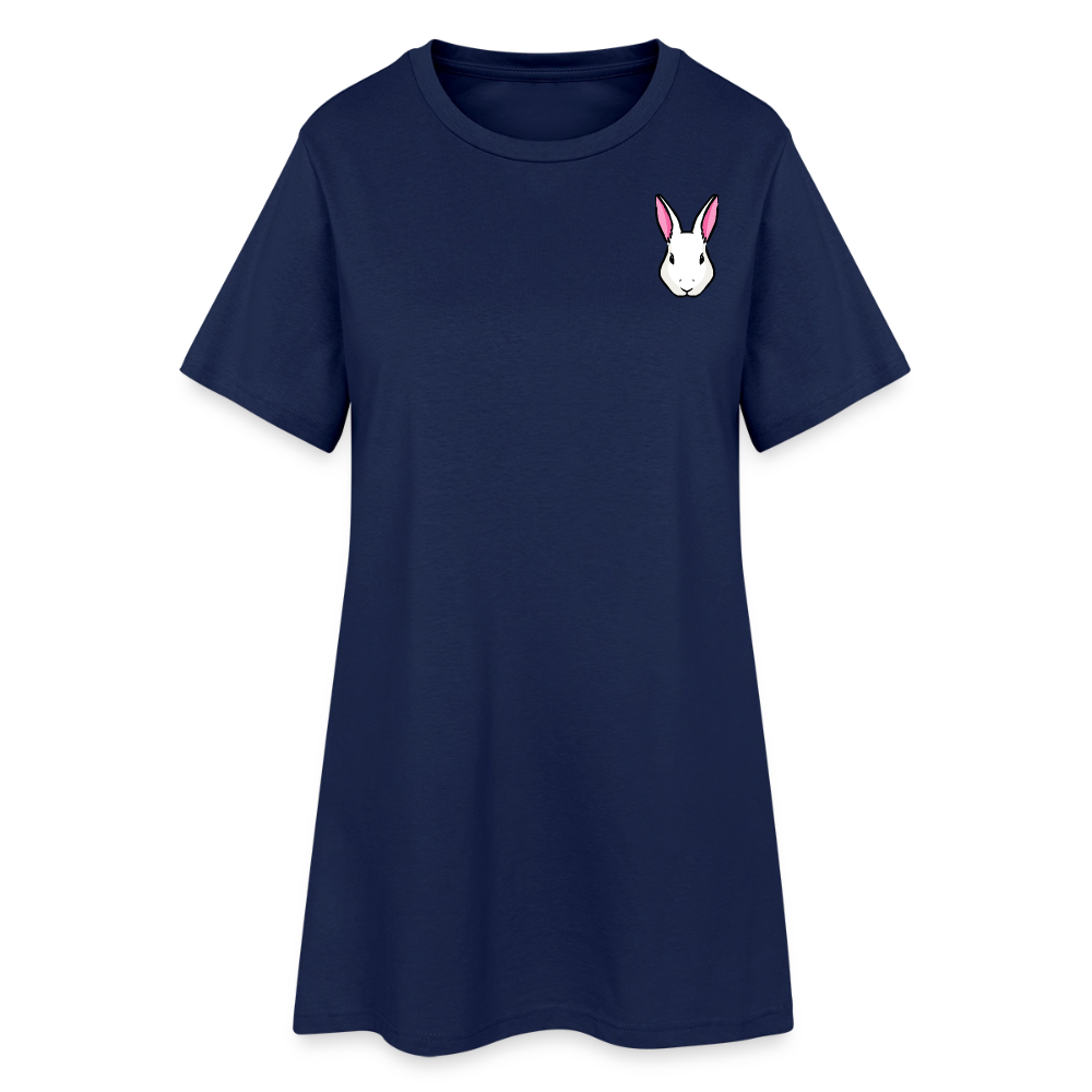 "Drink me" inspiriert von Alice im Wunderland, weiches Kleid aus T-Shirtstoff - light navy