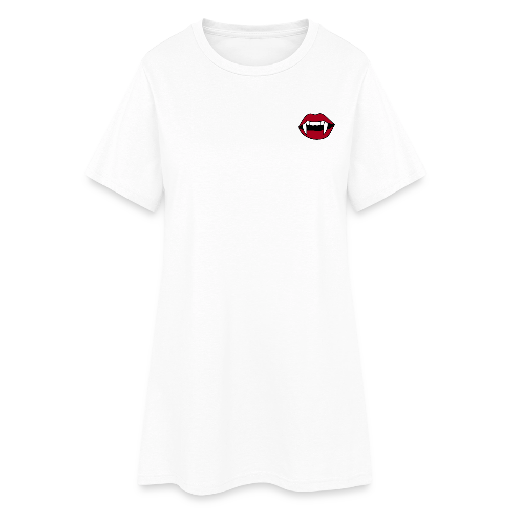 Manga Vampir, weiches Kleid aus T-Shirtstoff - white