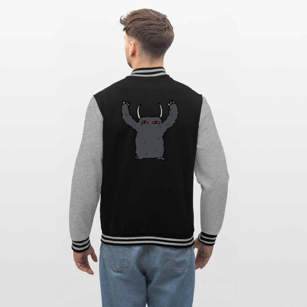 Buh! Monster,  Collegejacke aus hochwertigem Baumwollmix - black/heather grey