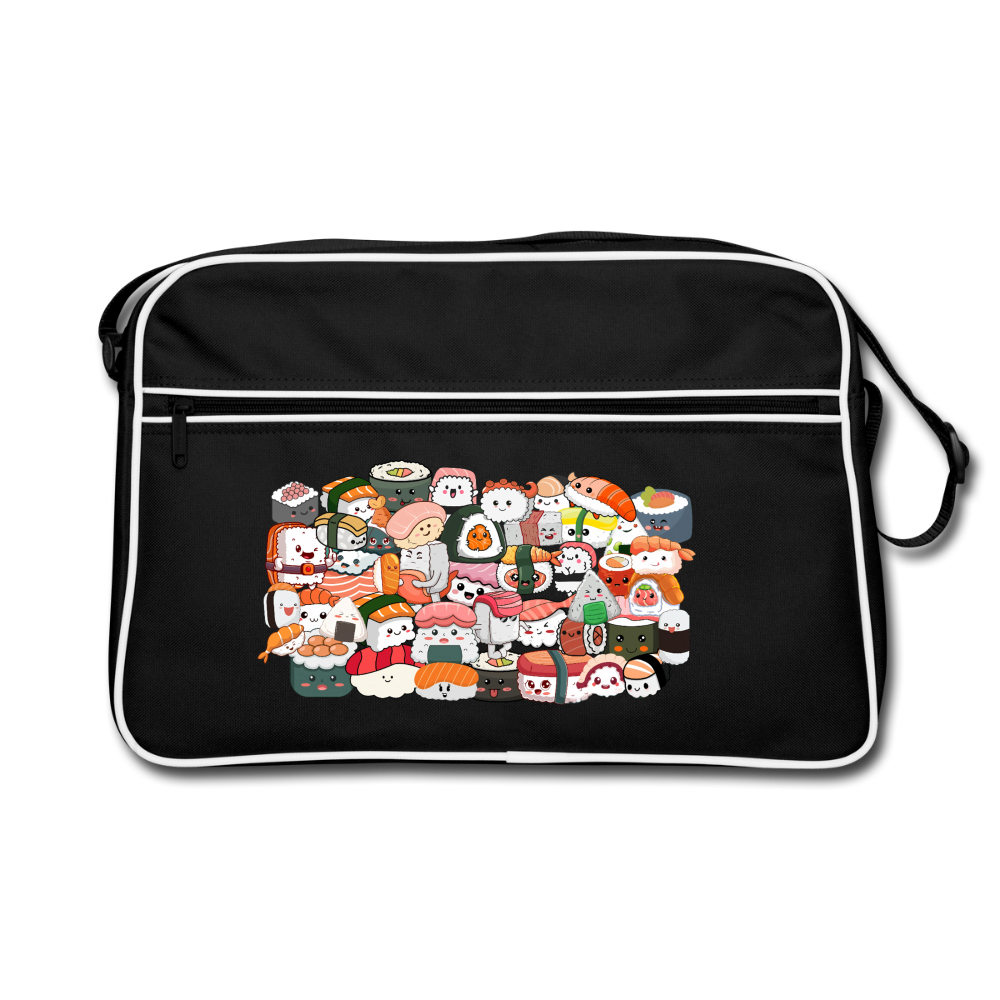 Cute Sushi Retro-Bag, Umängetäsche - black/white