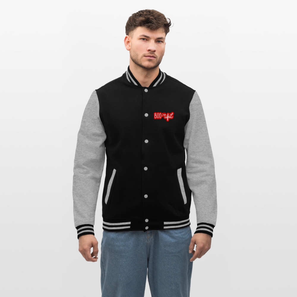 Buh! Monster,  Collegejacke aus hochwertigem Baumwollmix - black/heather grey