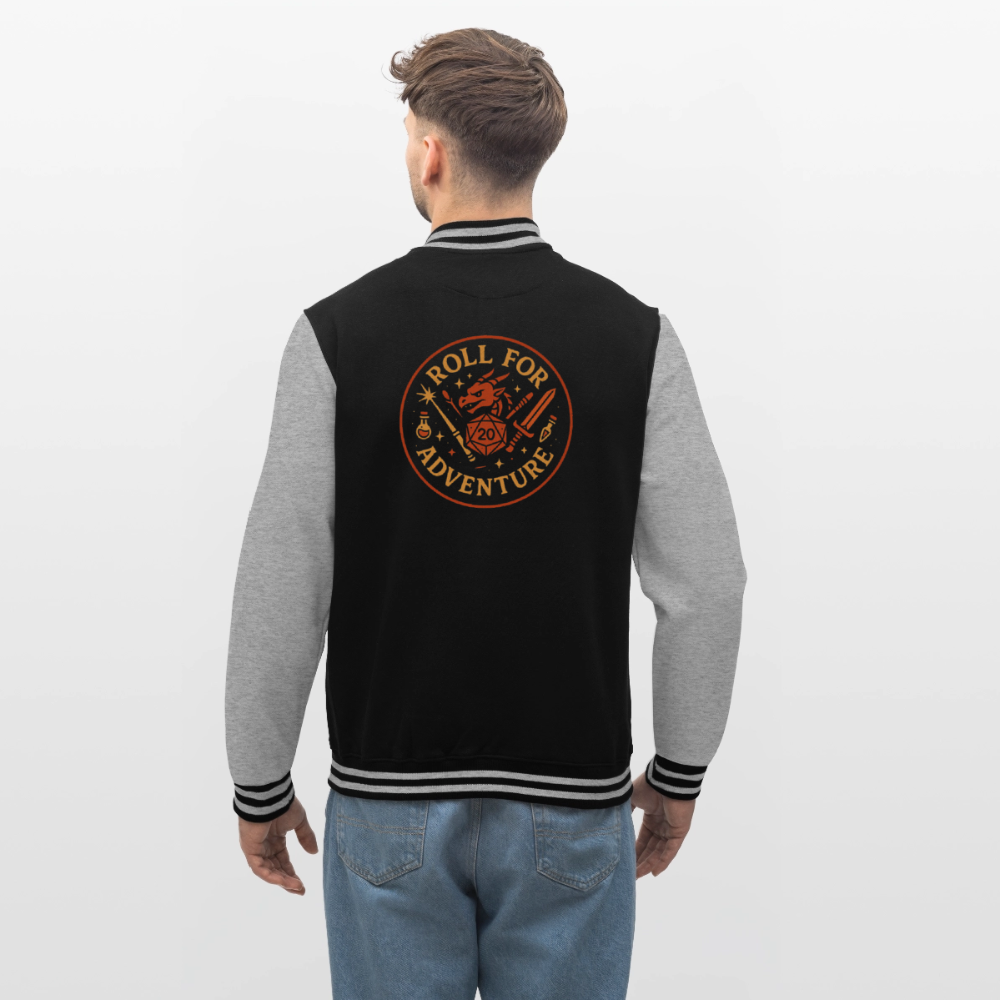 Rollenspiel "Epic Roll", weiche Collegejacke in Premium-Qualität - black/heather grey