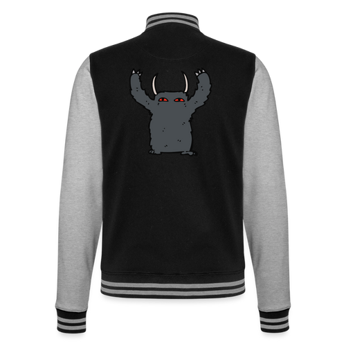 Buh! Monster,  Collegejacke aus hochwertigem Baumwollmix - black/heather grey