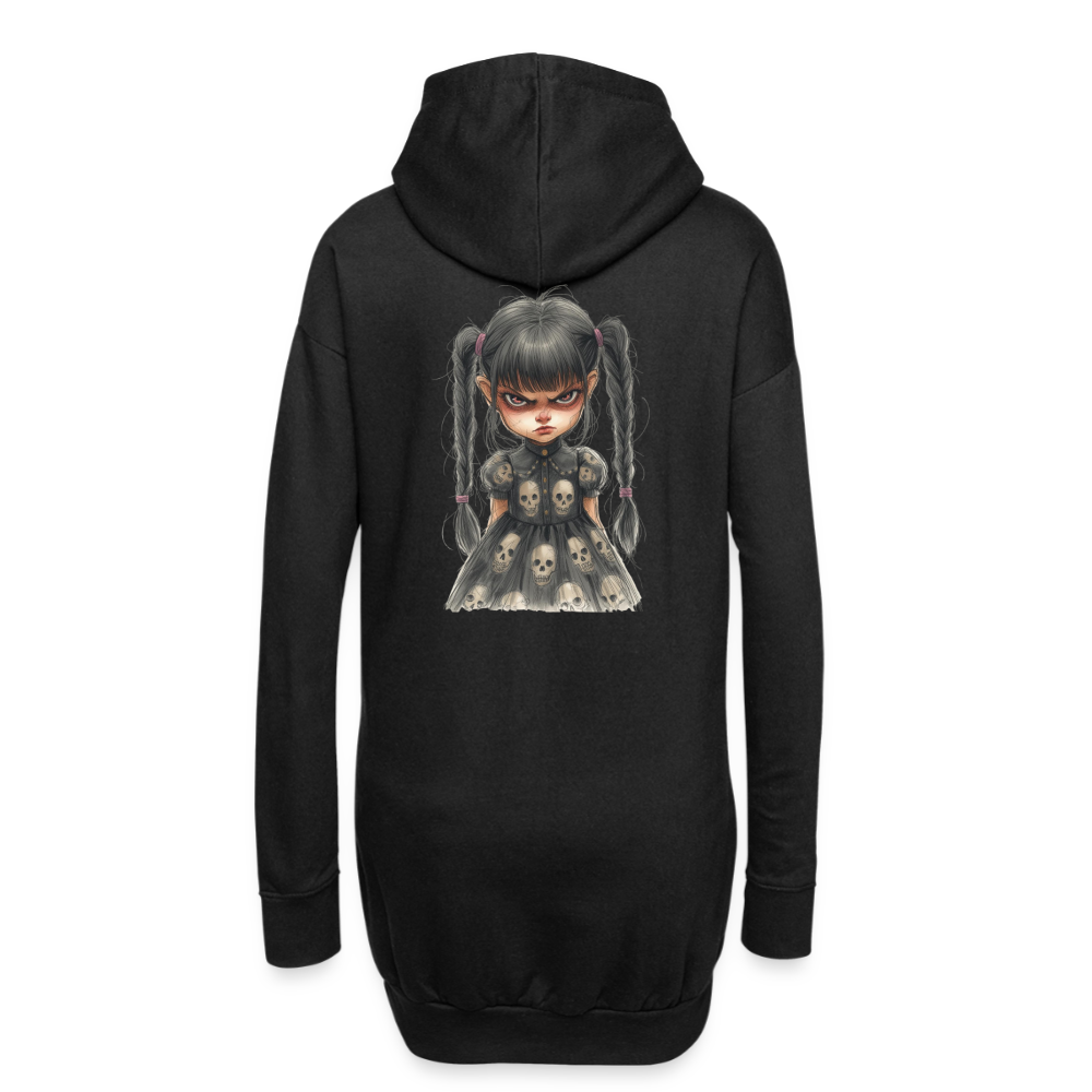 Gruseliges Gothic-Mädchen, gemütliches Hoodie-Kleid in Premium-Qualität - black