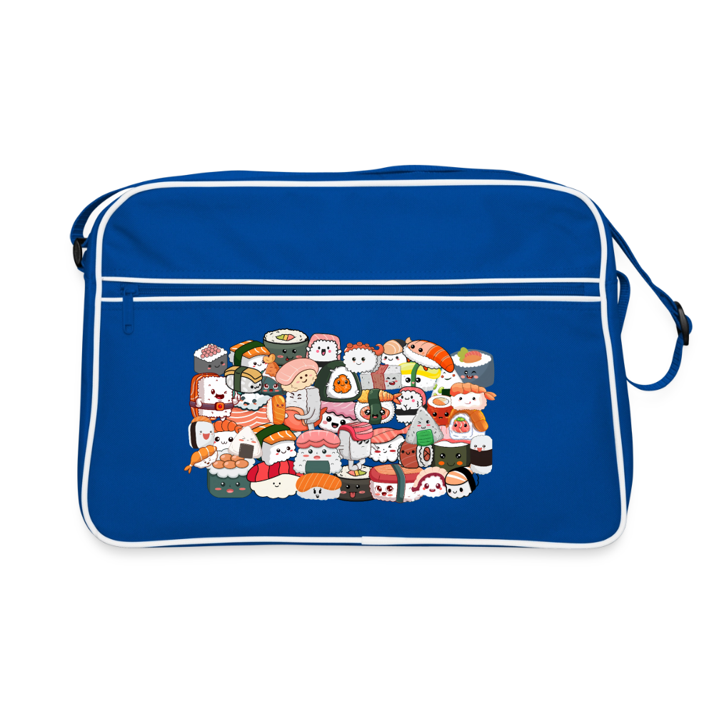 Cute Sushi Retro-Bag, Umängetäsche - blue/white