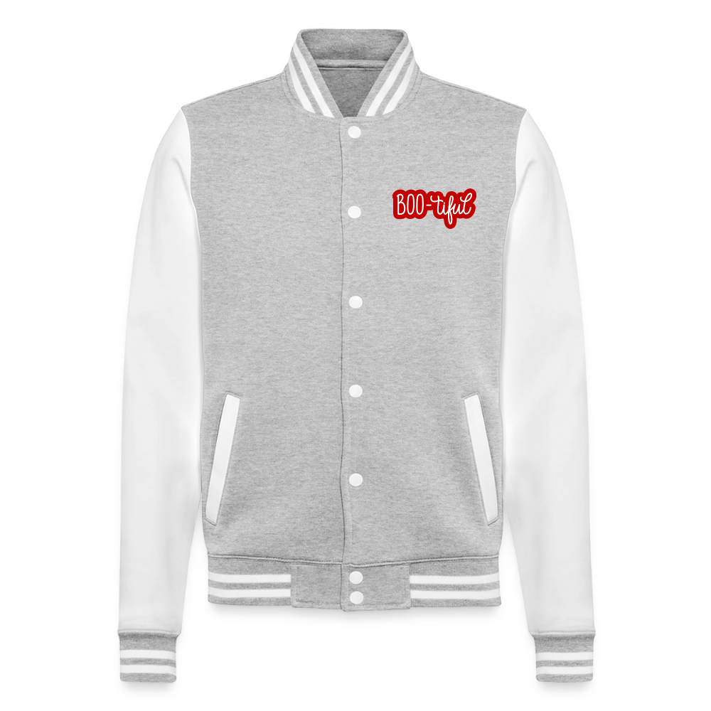 Buh! Monster,  Collegejacke aus hochwertigem Baumwollmix - heather grey/white