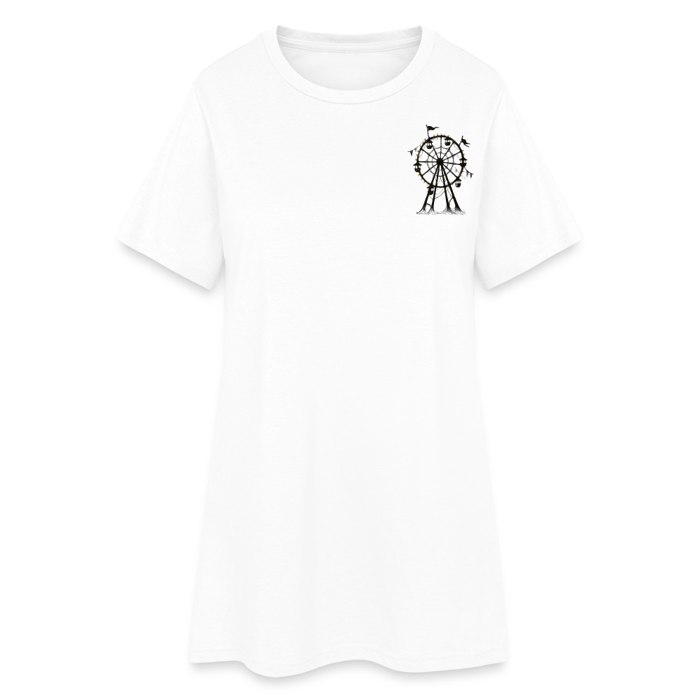 Gothic Fair inspiriert von Tim Burton, weiches Kleid aus T-Shirtstoff - white