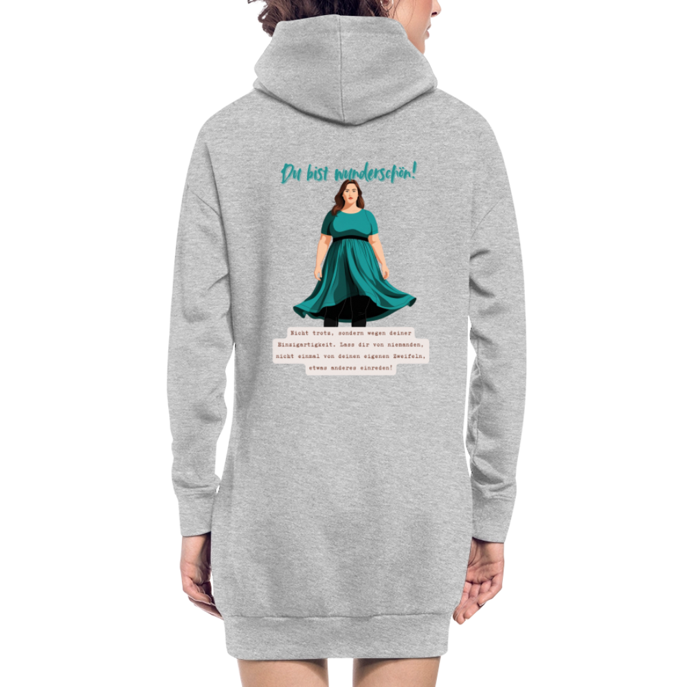 Du bist wunderschön! - Hoodie-Kleid - heather grey