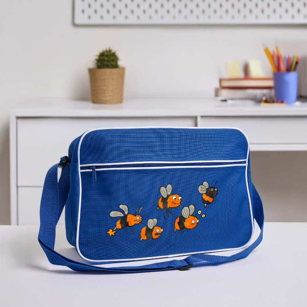 Planlos, aber motiviert - Retro Bag - blue/white